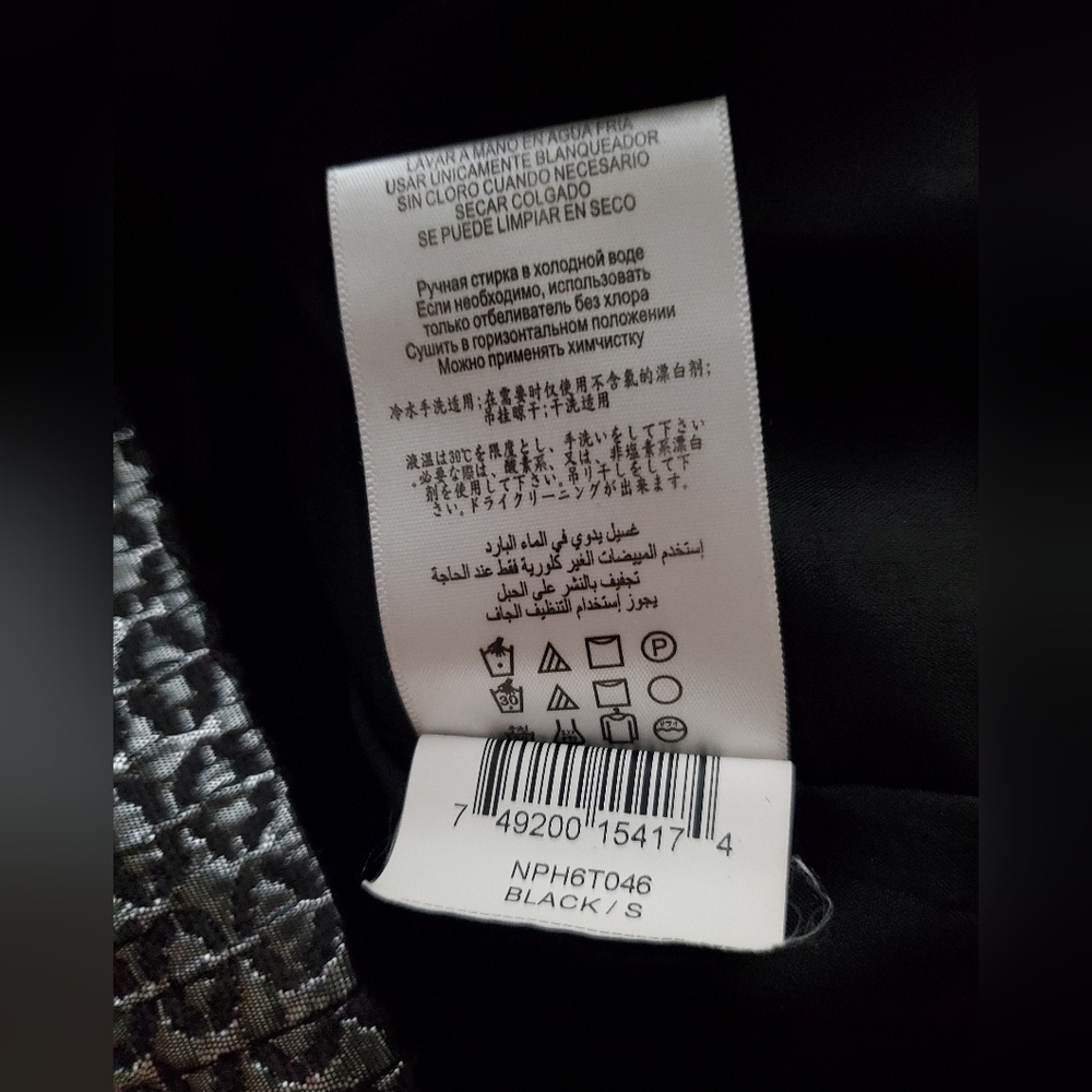 Manoukian BLACK SILVER Metallic Cocktail Party dress. SZ small - Picture 5 of 6